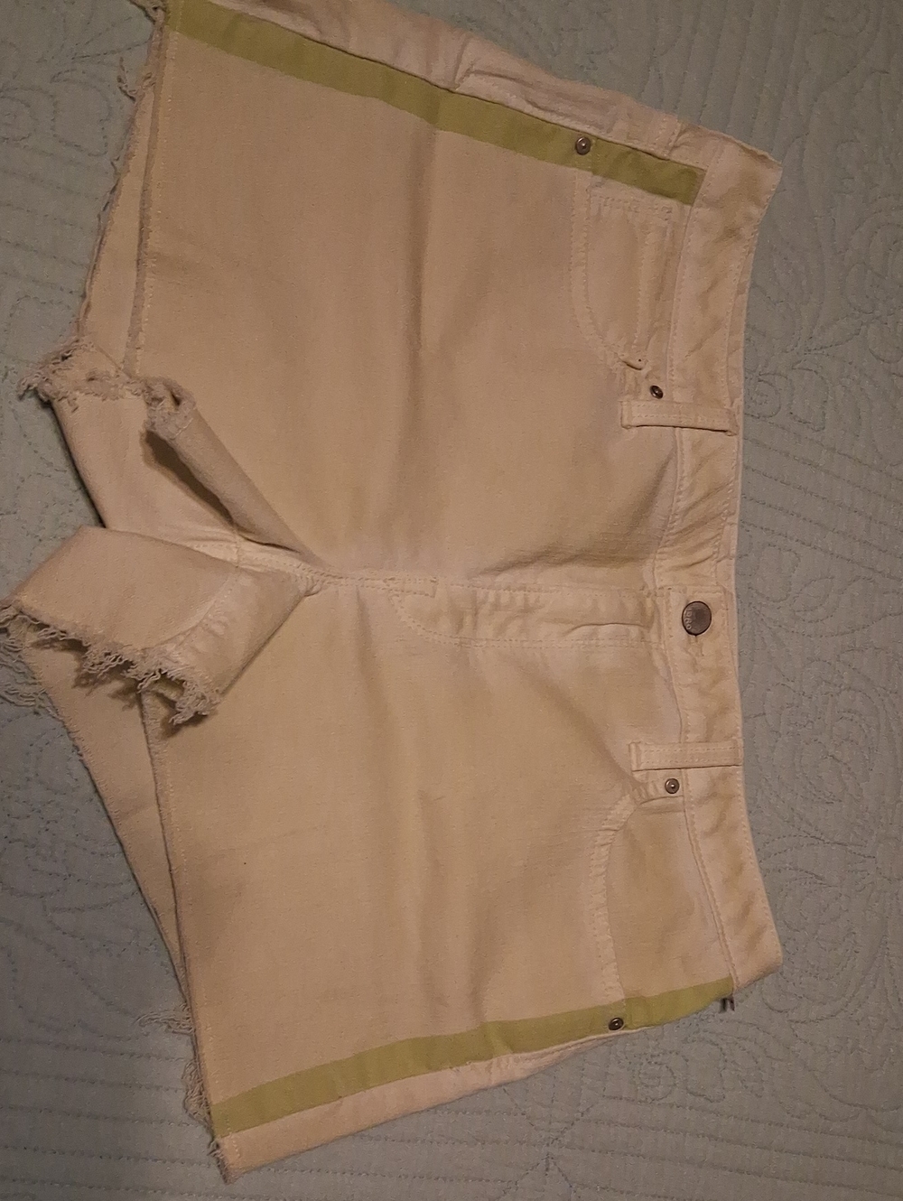 Gap Cut Off Shorts In Pale Lemon/lime Color